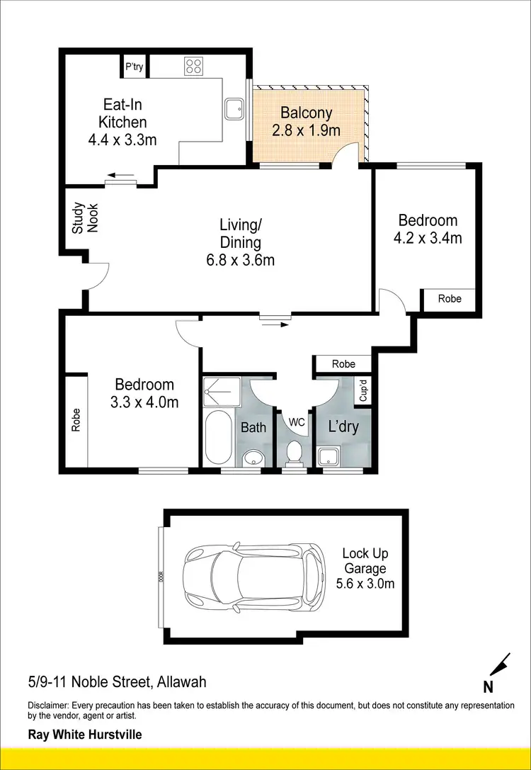 Floorplan of Homely unit listing, 5/9-11 Noble Street, Allawah NSW 2218