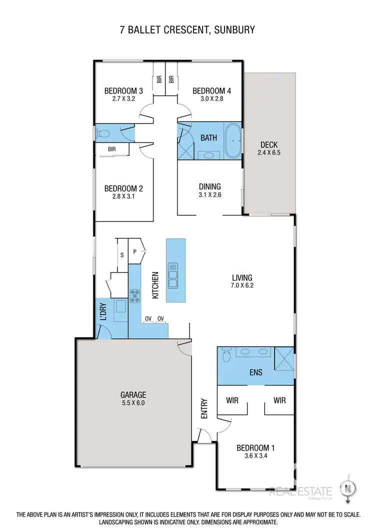 Floorplan of Homely house listing, 7 Ballet Crescent, Sunbury VIC 3429