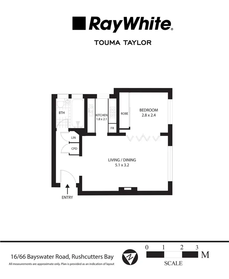 Floorplan of Homely apartment listing, 16/66 Bayswater Road, Rushcutters Bay NSW 2011