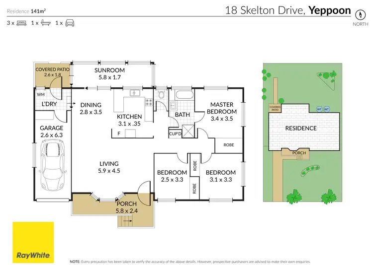 Floorplan of Homely house listing, 18 Skelton Drive, Yeppoon QLD 4703
