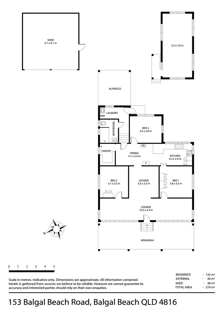 Floorplan of Homely house listing, 153 Balgal Beach Road, Balgal Beach QLD 4816