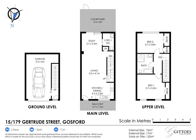Floorplan of Homely townhouse listing, 15/179 Gertrude Street, Gosford NSW 2250