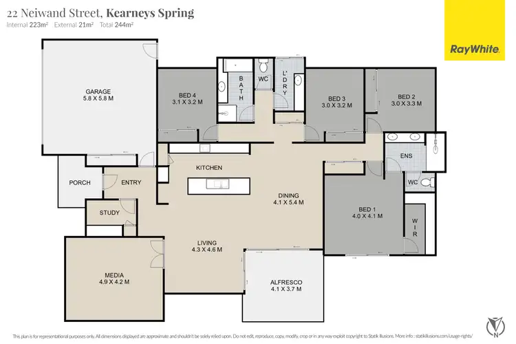 Floorplan of Homely house listing, 22 Neiwand Street, Kearneys Spring QLD 4350