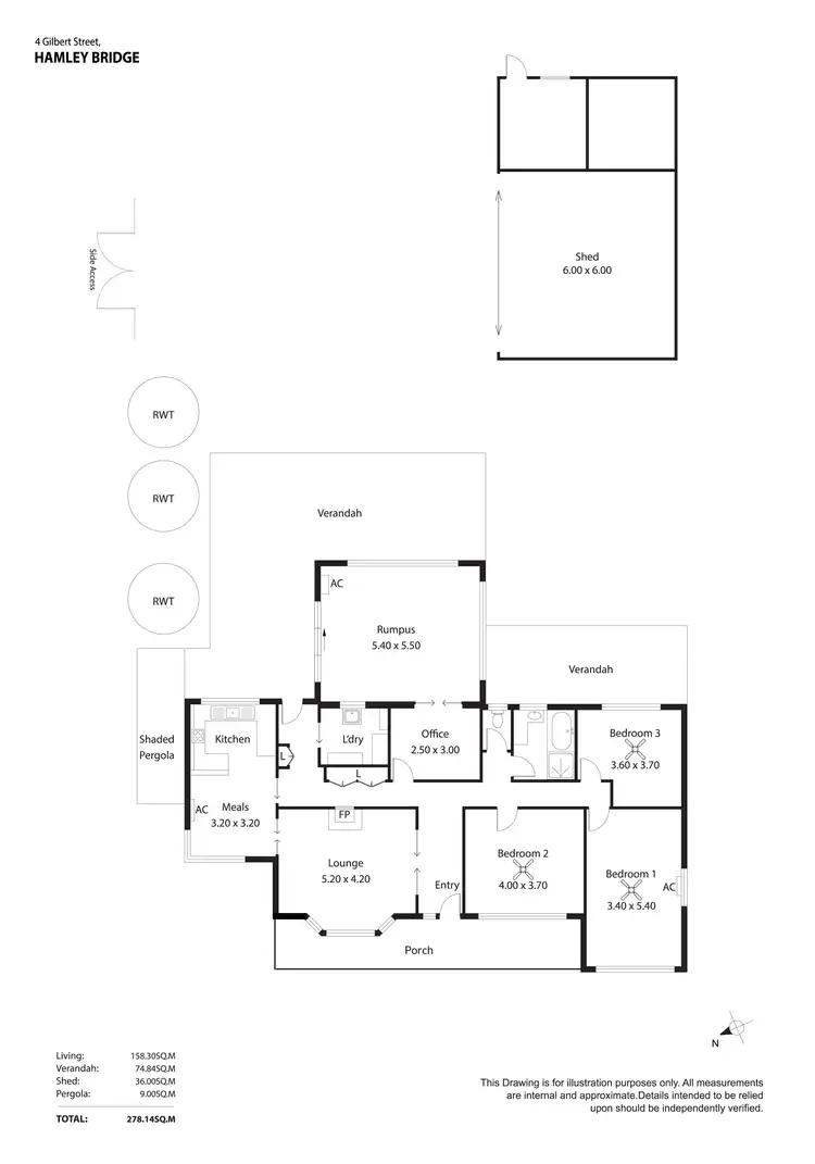 Floorplan of Homely house listing, 4 Gilbert Street, Hamley Bridge SA 5401