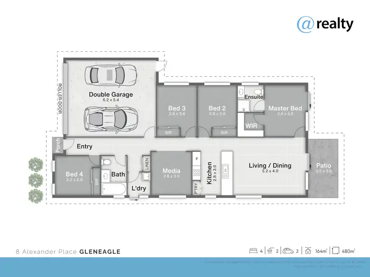 Floorplan of Homely house listing, 8 Alexander Place, Gleneagle QLD 4285