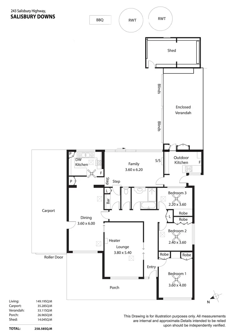 Floorplan of Homely house listing, 243 Salisbury Highway, Salisbury Downs SA 5108