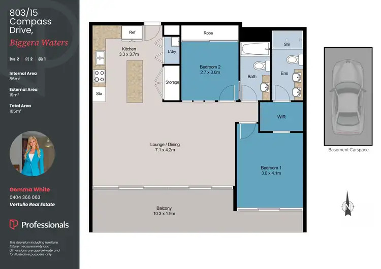 Floorplan of Homely house listing, 803/15 Compass Drive, Biggera Waters QLD 4216