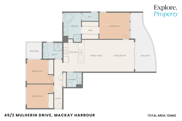 Floorplan of Homely apartment listing, 45/2 Mulherin Drive, Mackay Harbour QLD 4740