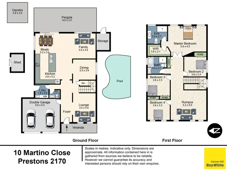 Floorplan of Homely house listing, 10 Martino Close, Prestons NSW 2170