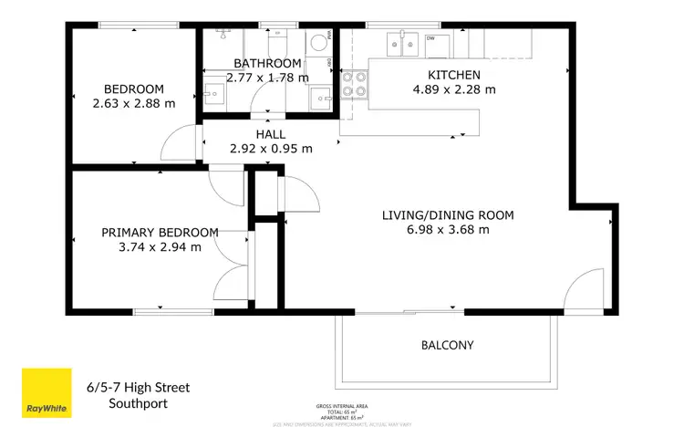 Floorplan of Homely apartment listing, 6/5-7 High Street, Southport QLD 4215