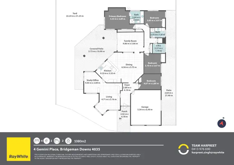 Floorplan of Homely house listing, 4 Gemini Place, Bridgeman Downs QLD 4035