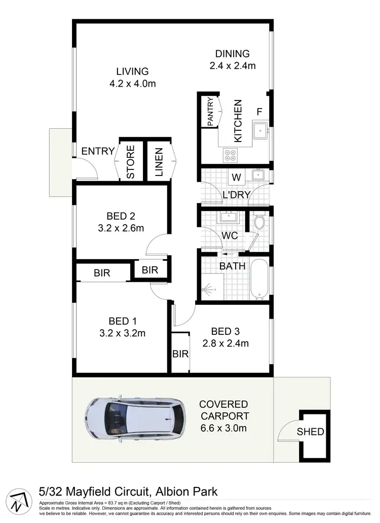 Floorplan of Homely villa listing, 5/32 Mayfield Circuit, Albion Park NSW 2527