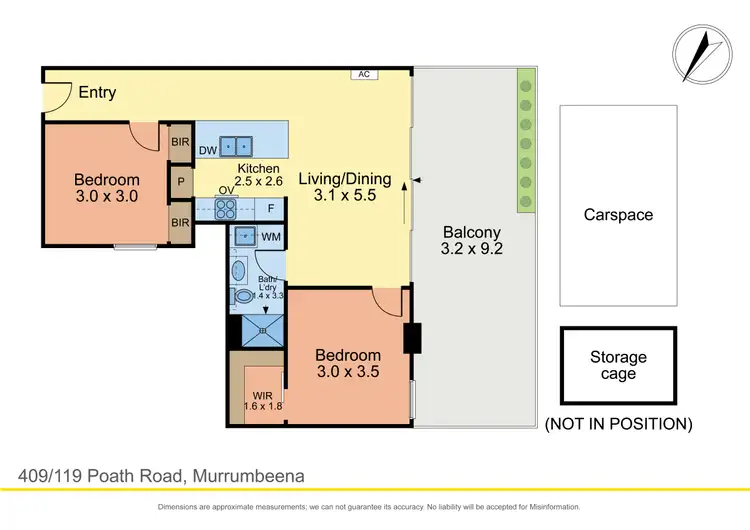 Floorplan of Homely apartment listing, 410/109 Poath Road, Murrumbeena VIC 3163