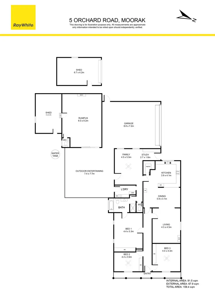 Floorplan of Homely house listing, 5 Orchard Road, Moorak SA 5291