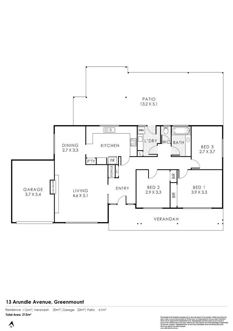 Floorplan of Homely house listing, 13 Arundle Avenue, Greenmount WA 6056