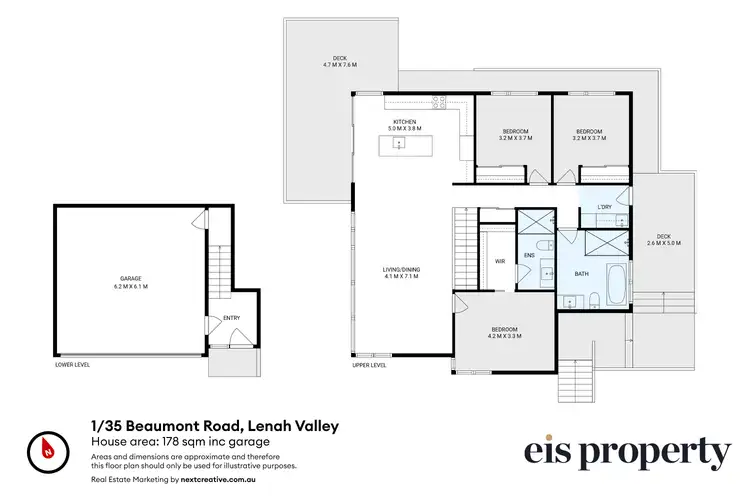 Floorplan of Homely townhouse listing, 1/35 Beaumont Road, Lenah Valley TAS 7008
