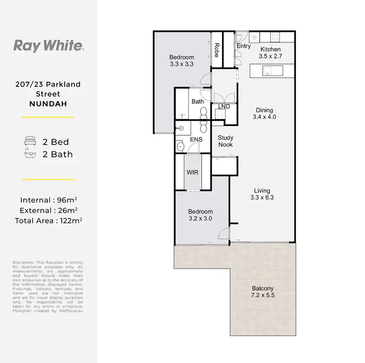Floorplan of Homely apartment listing, 207/23 Parkland Street, Nundah QLD 4012