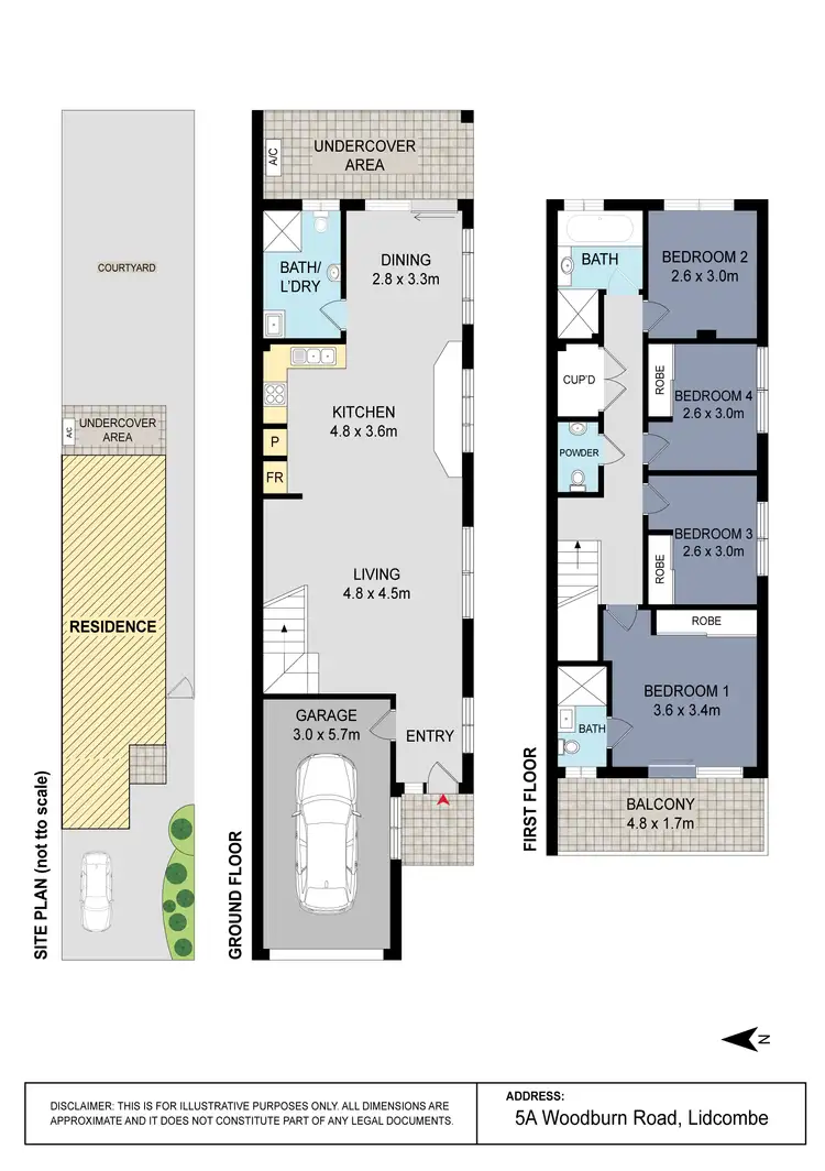 Floorplan of Homely semi-detached listing, 5A Woodburn Road, Lidcombe NSW 2141