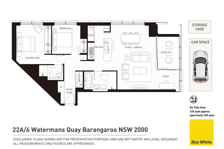 Floorplan of Homely apartment listing, Level 22/6 Watermans Quay, Sydney NSW 2000