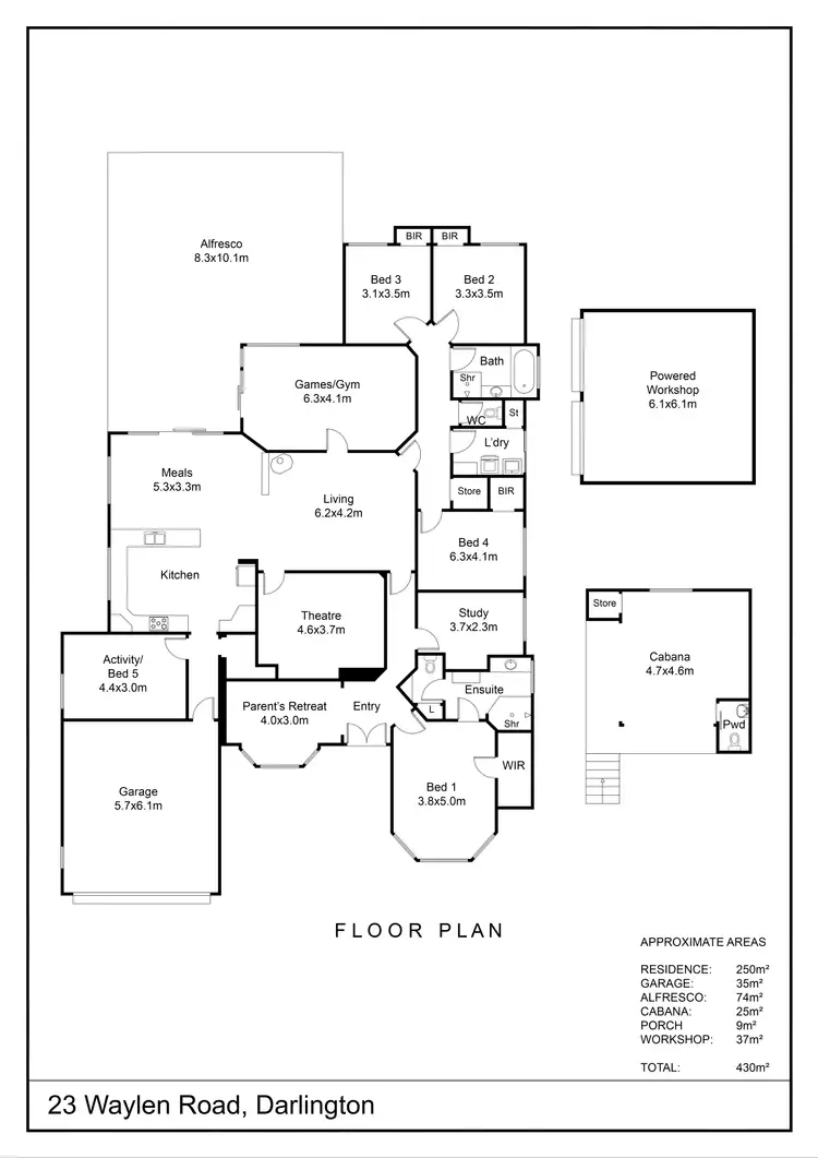 Floorplan of Homely house listing, 23 Waylen Road, Darlington WA 6070
