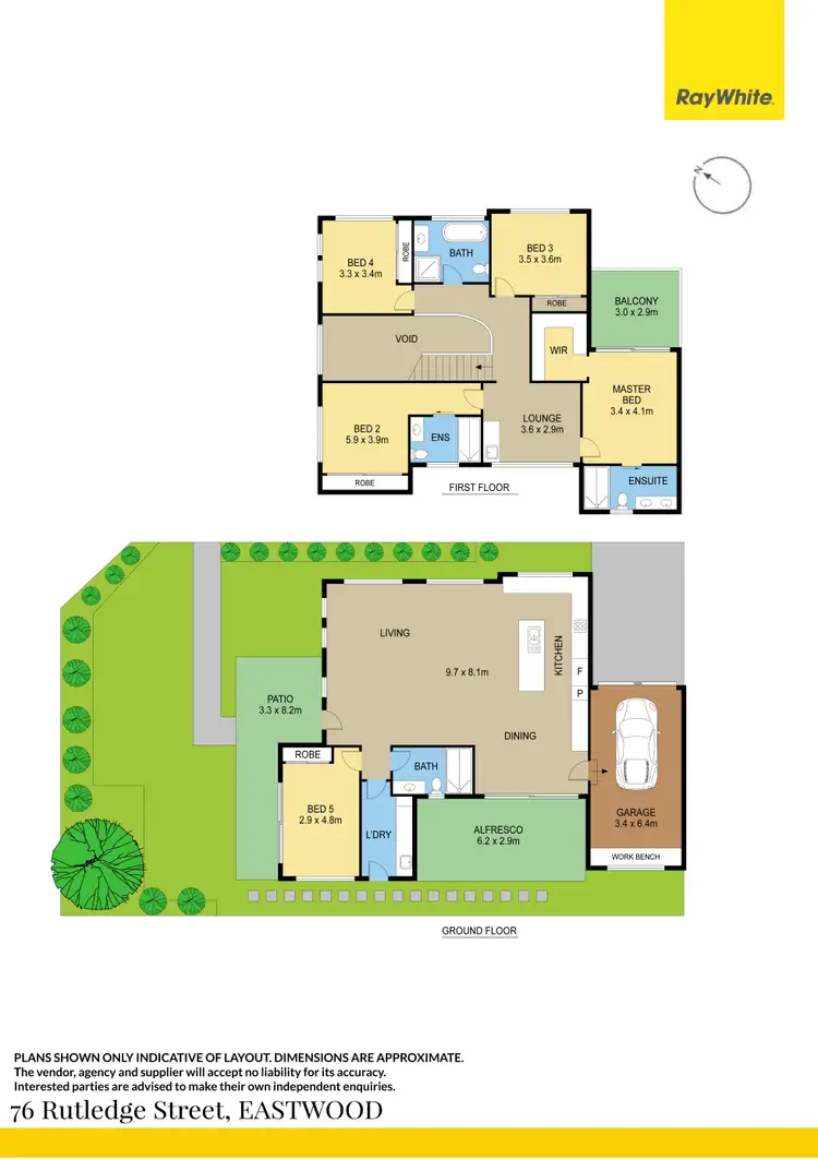 Floorplan of Homely semi-detached listing, 76 Rutledge Street, Eastwood NSW 2122