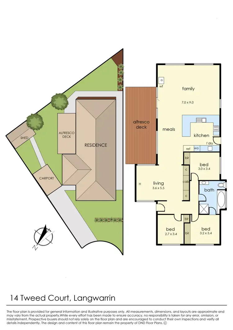 Floorplan of Homely house listing, 14 Tweed Court, Langwarrin VIC 3910