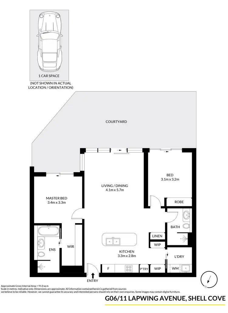 Floorplan of Homely apartment listing, G06/11 Lapwing Avenue, Shell Cove NSW 2529