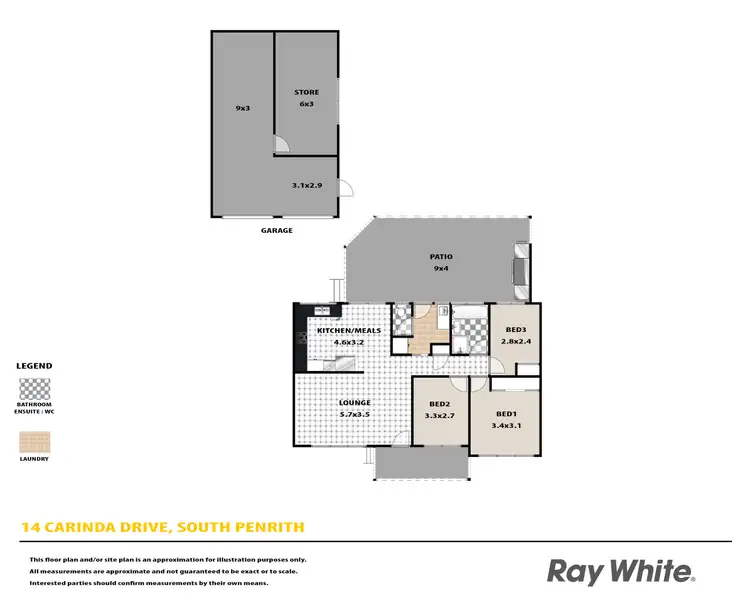 Floorplan of Homely house listing, 14 Carinda Drive, South Penrith NSW 2750