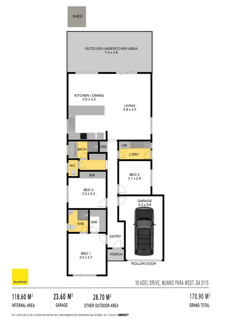 Floorplan of Homely house listing, 16 Adel Drive, Munno Para West SA 5115