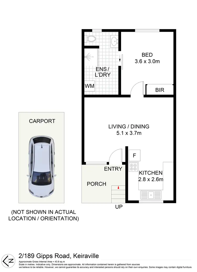 Floorplan of Homely unit listing, 2/189 Gipps Road, Keiraville NSW 2500