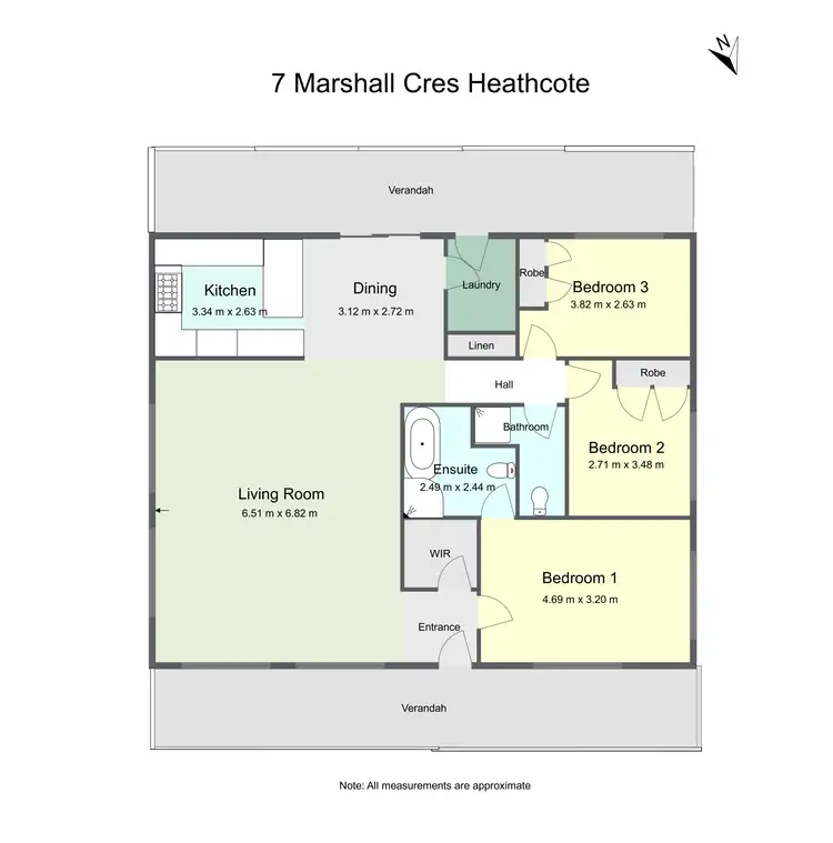Floorplan of Homely house listing, 7 Marshall Crescent, Heathcote VIC 3523