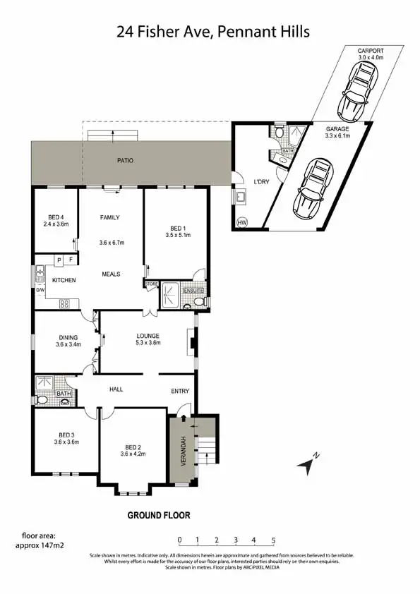 Floorplan of Homely house listing, 24 Fisher Avenue, Pennant Hills NSW 2120