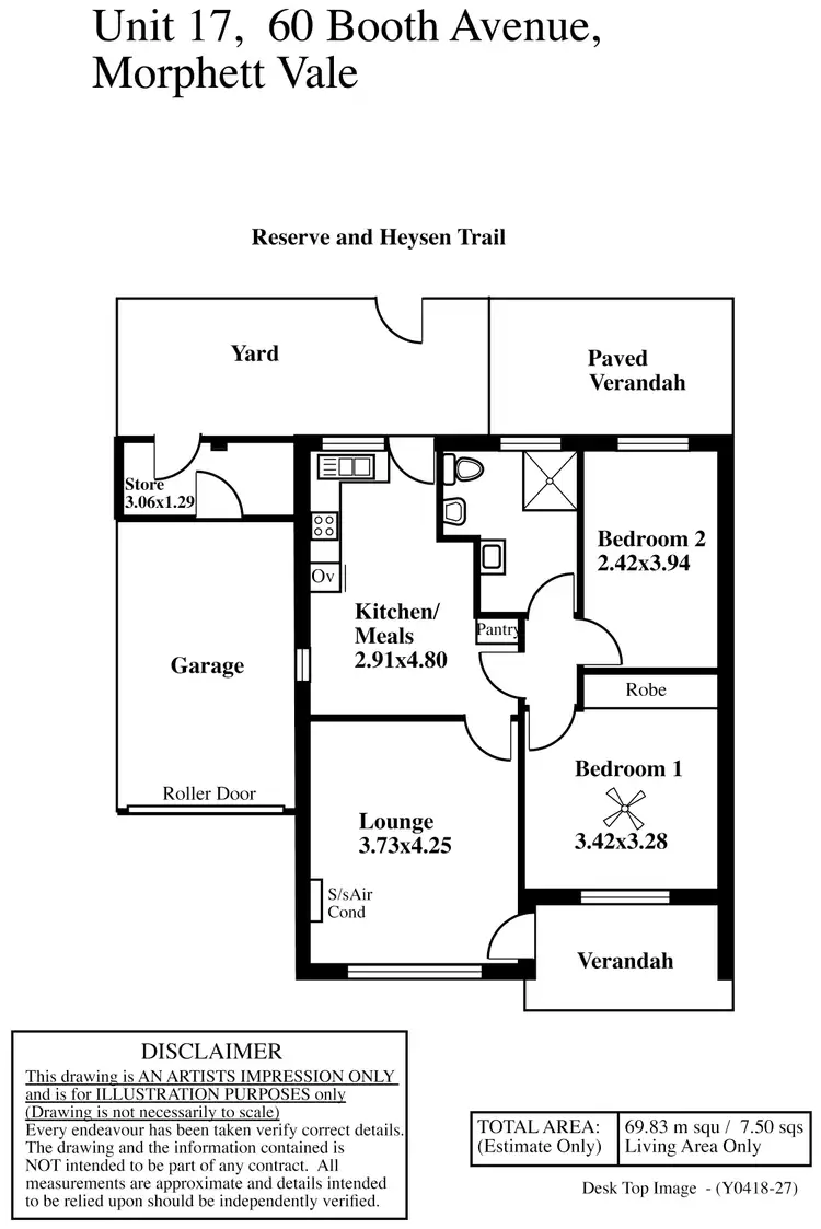 Floorplan of Homely unit listing, 17/60 Booth Avenue, Morphett Vale SA 5162