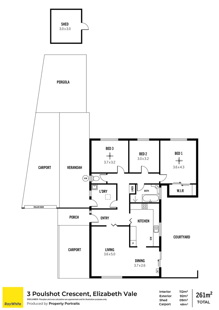 Floorplan of Homely house listing, 3 Poulshot Crescent, Elizabeth Vale SA 5112