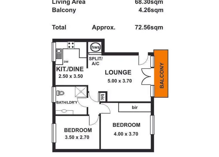 Floorplan of Homely unit listing, 12/4 Bristol Place, Glenelg South SA 5045