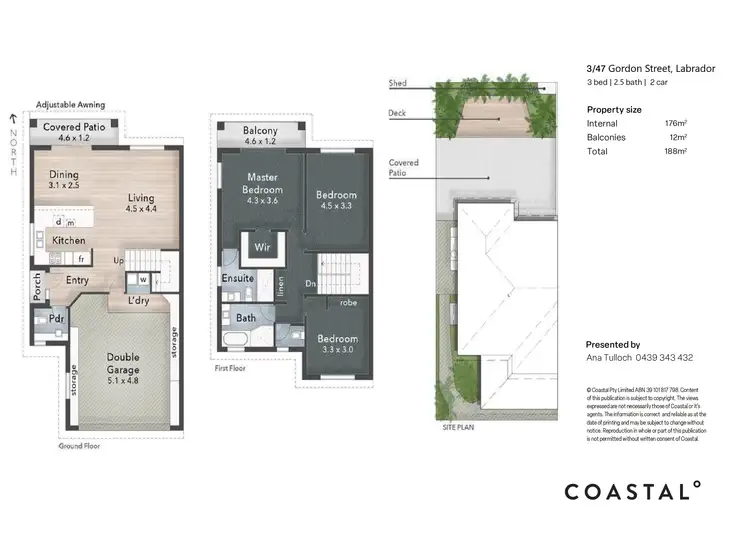 Floorplan of Homely townhouse listing, 3/47 Gordon Street, Labrador QLD 4215