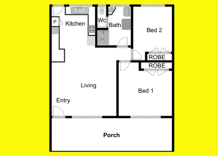 Floorplan of Homely unit listing, 2/34 Cherry Avenue, Mildura VIC 3500