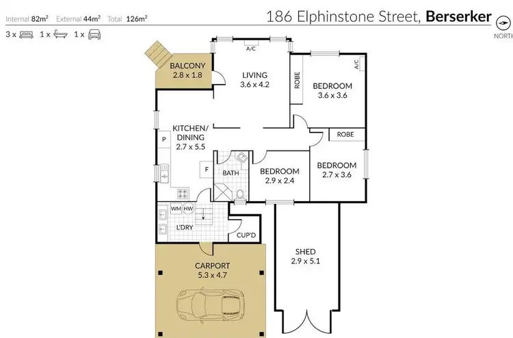 Floorplan of Homely house listing, 186 Elphinstone Street, Berserker QLD 4701