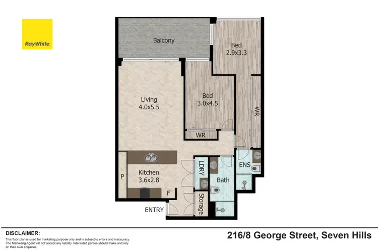 Floorplan of Homely apartment listing, 216/8 George Street, Seven Hills NSW 2147