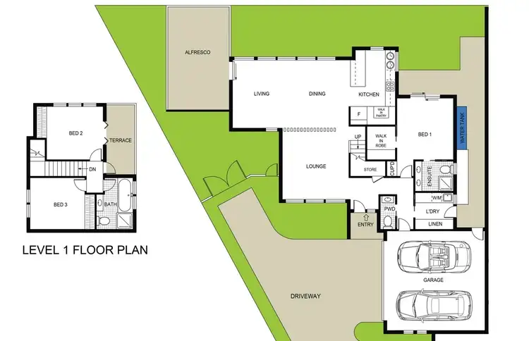 Floorplan of Homely townhouse listing, 3/8 Aurora Close, Mawson ACT 2607