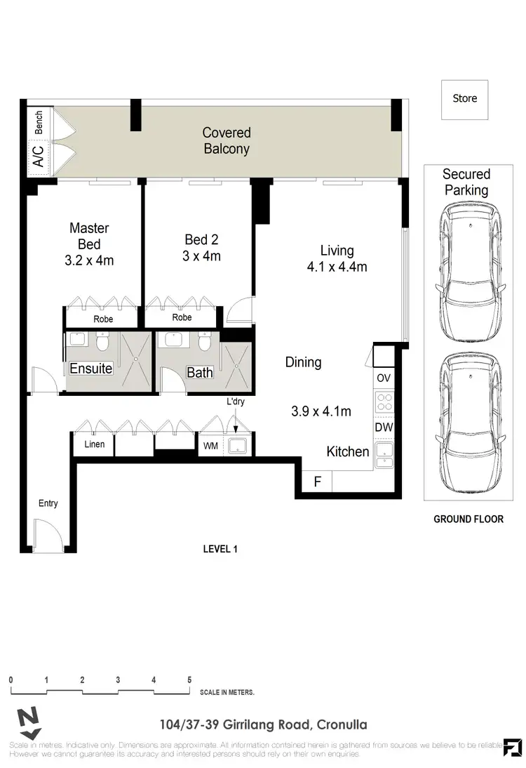 Floorplan of Homely apartment listing, 104/37-39 Girrilang Road, Cronulla NSW 2230