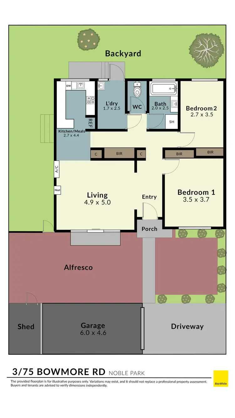 Floorplan of Homely unit listing, 3/75 Bowmore Road, Noble Park VIC 3174