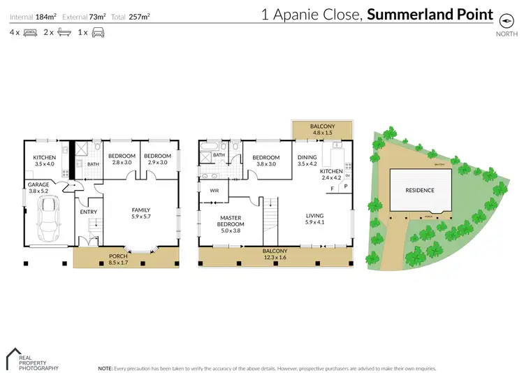 Floorplan of Homely house listing, 1 Apanie Close, Summerland Point NSW 2259