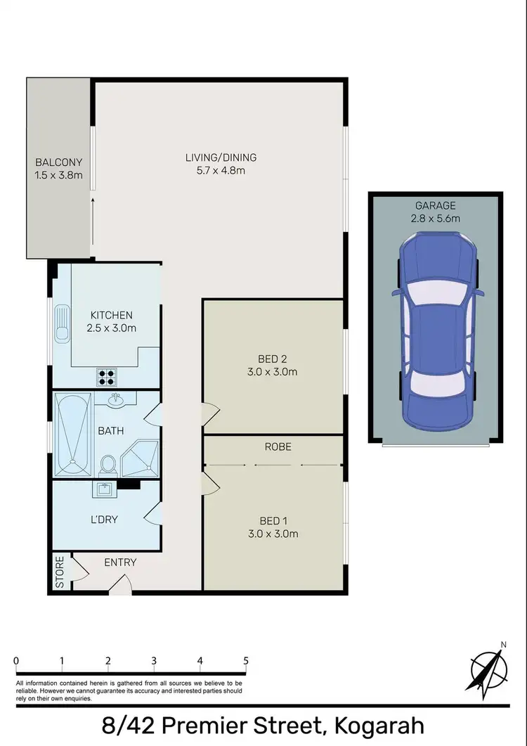 Floorplan of Homely apartment listing, 8/42 Premier St, Kogarah NSW 2217
