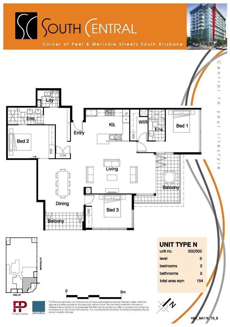 Floorplan of Homely apartment listing, 502/43A Peel Street, South Brisbane QLD 4101