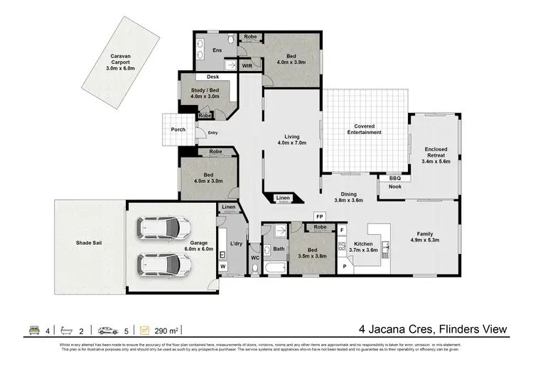 Floorplan of Homely house listing, 4 Jacana Crescent, Flinders View QLD 4305