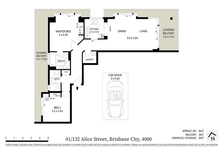 Floorplan of Homely apartment listing, 1201/132 Alice Street, Brisbane City QLD 4000