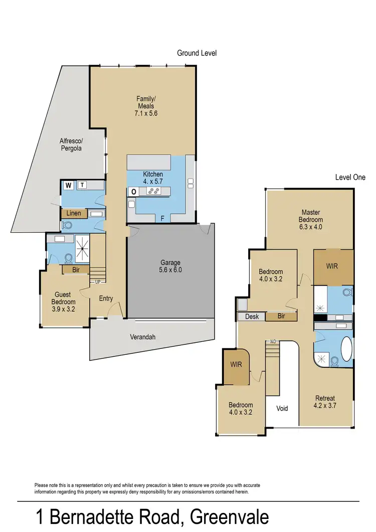 Floorplan of Homely house listing, 1 Bernadette Road, Greenvale VIC 3059