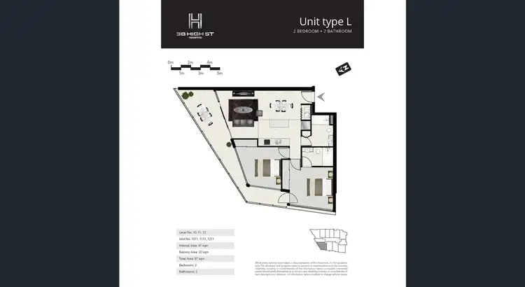 Floorplan of Homely apartment listing, 1211/38 High Street, Toowong QLD 4066