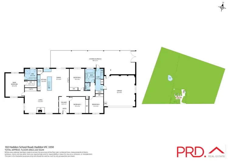 Floorplan of Homely house listing, 102 Haddon School Road, Haddon VIC 3351